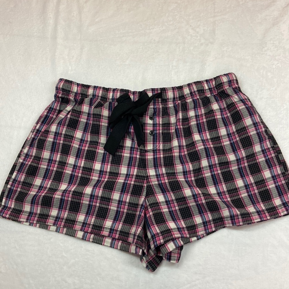 Plaid Cotton Shortie PJ Bottoms Size Small (4-6)